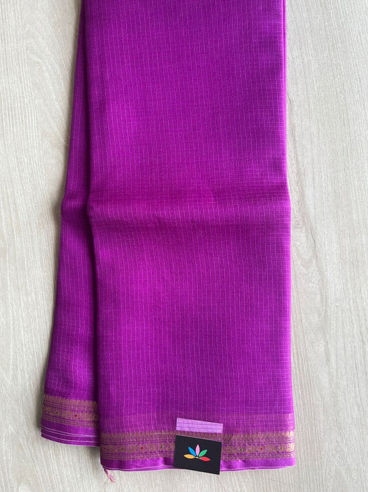 Mauveine Small Border Kota Silk Saree - 31599
