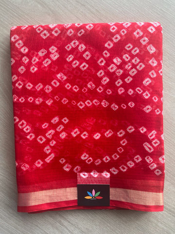 Bandhani Print Pure Kota Silk Saree - 33070