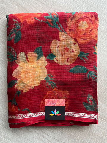 Small Border Printed Kota Silk Saree - 33074