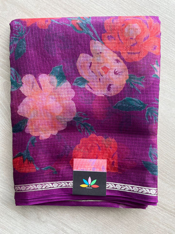 Small Border Printed Kota Silk Saree - 33075