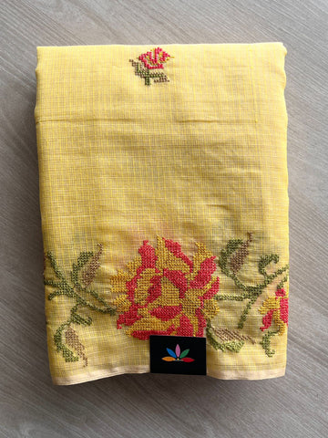 Embroidered Kota Cotton Saree - 33090