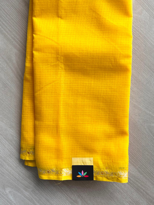 Amber Shade Small Woven Border Kota Cotton Saree - 33860