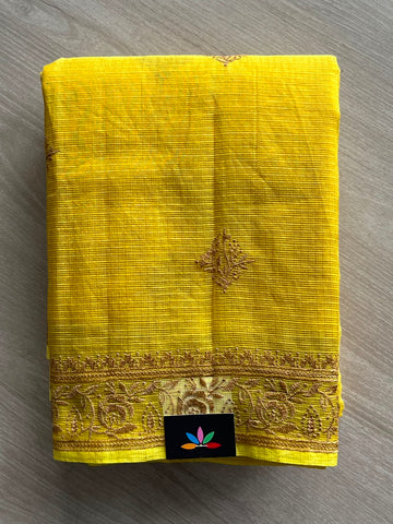 Embroidered Kota Cotton Saree - 33903