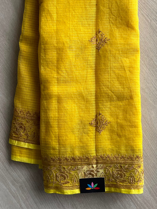 Embroidered Kota Cotton Saree - 33903