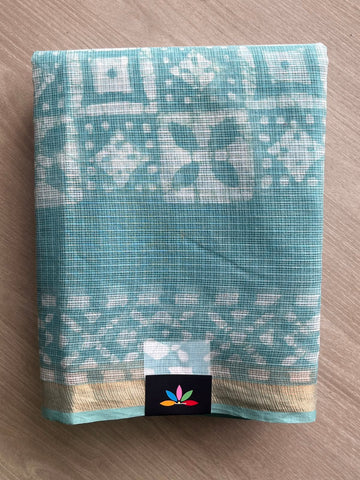Batik Print Kota Doria Saree - 34868