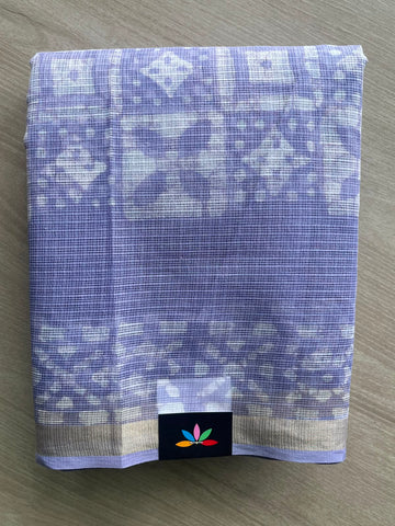 Batik Print Kota Doria Saree - 34870
