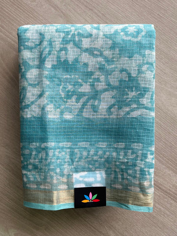 Batik Print Kota Doria Saree - 34873