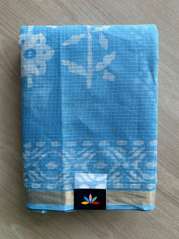 Batik Print Kota Doria Saree - 34875
