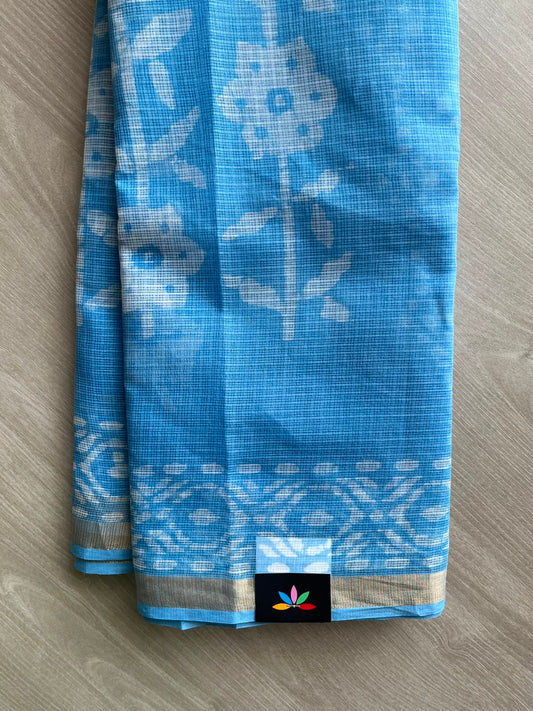 Batik Print Kota Doria Saree - 34875