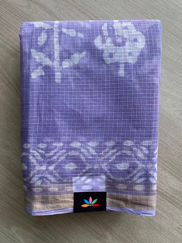 Batik Print Kota Doria Saree - 34876