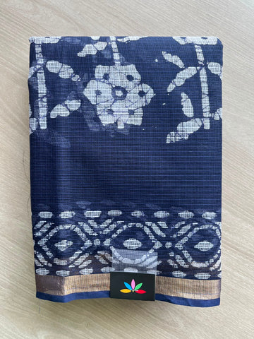 Batik Print Kota Doria Saree - 34879