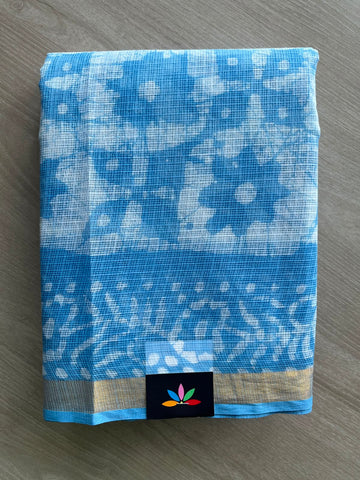 Batik Print Kota Doria Saree - 34881