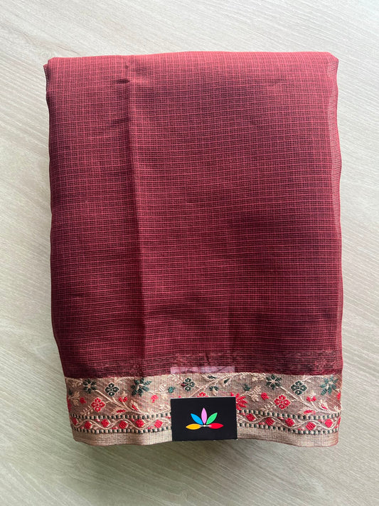 Woven Border Kota Saree - 34897