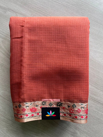 Woven Border Kota Saree - 34905