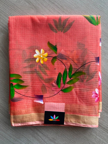 Hand Brush Print Silky Kota Saree - 34944