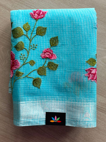 Simple Embroiderery Kota Saree - 34965