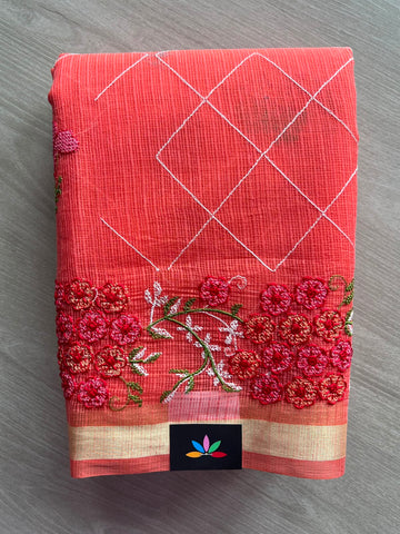 Simple Embroiderery Kota Saree - 34968