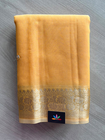 Sequin Work Woven Border Blended Kota Saree - 34970