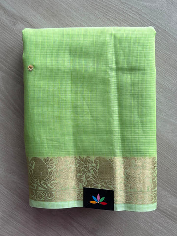 Sequin Work Woven Border Blended Kota Saree - 34972