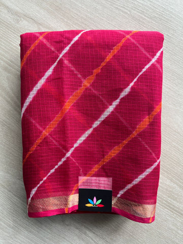 Stripes Leheriya Kota Doria Saree- 35599