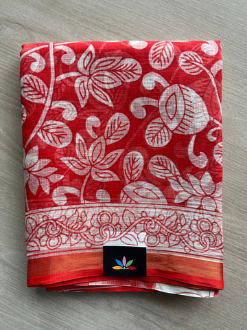 Kalamkari Design Print Kota Silk Saree - 35609