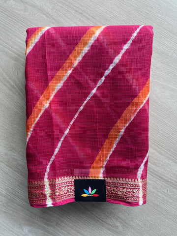 Stripes Leheriya Kota Doria Saree- 35621