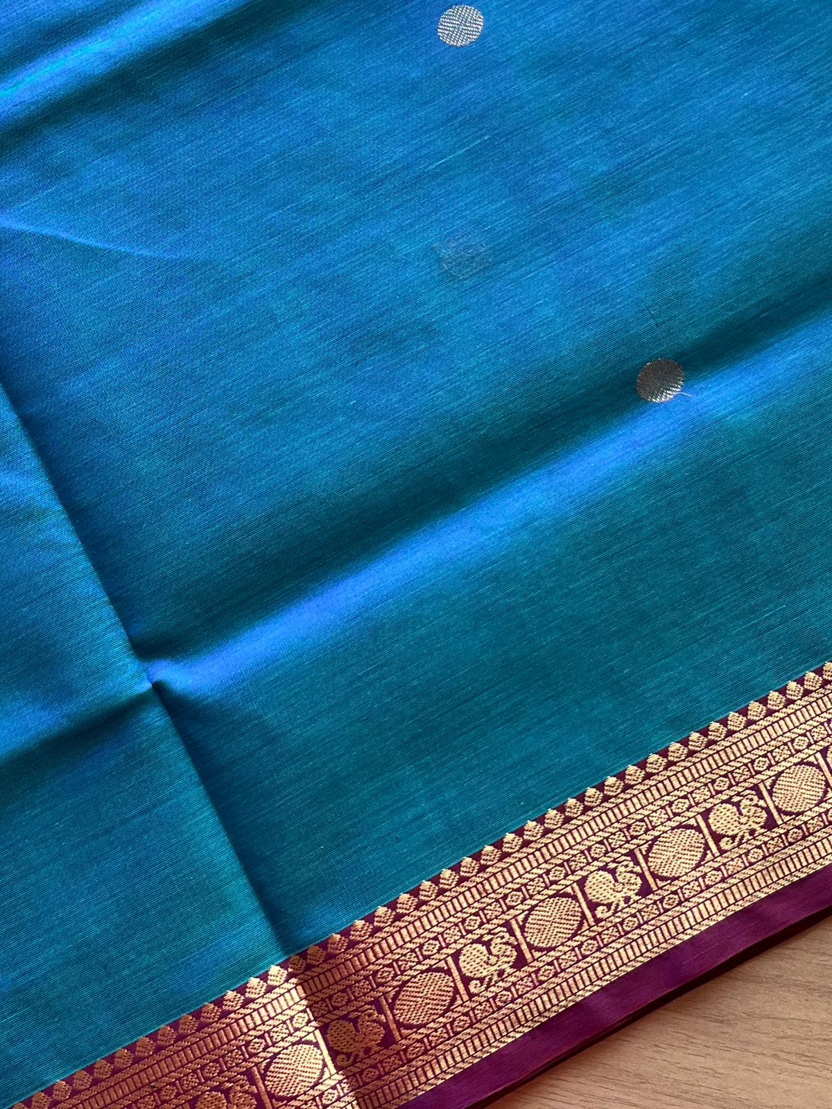 Small Border Handloom Kanchi Silk Cotton Saree 13991 FABK Small Border Handloom Kanchi Silk Cotton Saree 13991 FABK