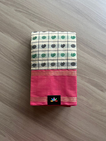 Rettapet Rudraksham Border Handloom Kanchi Silk Cotton Saree -13999