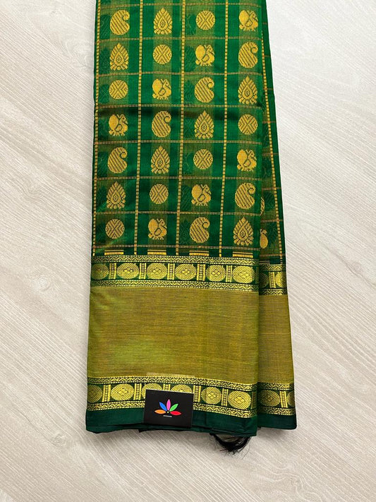 Traditional Kanchi Silk Cotton Saree -8960