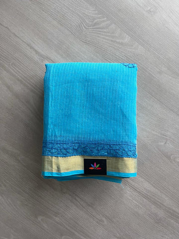 Chikankari Kota Cotton Saree with Zari Border -9652