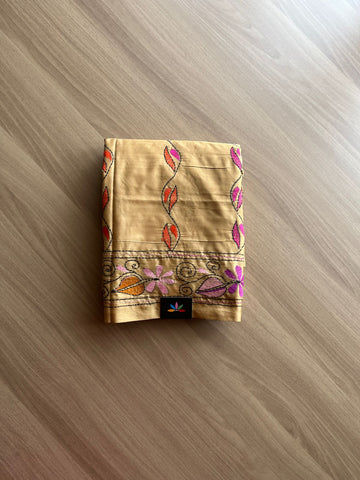 Kantha Hand Stitched Blended Bangalore Silk Saree -16648
