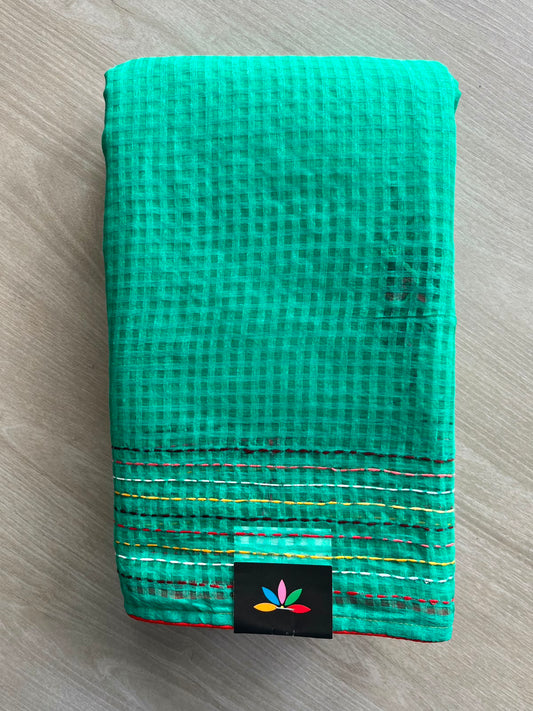 Persian Green Handcrafted Resham Kota Lambani Saree - 32300