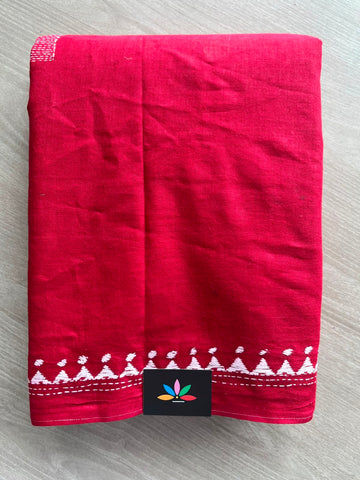 Kantha Stitch Cotton Saree - 33500