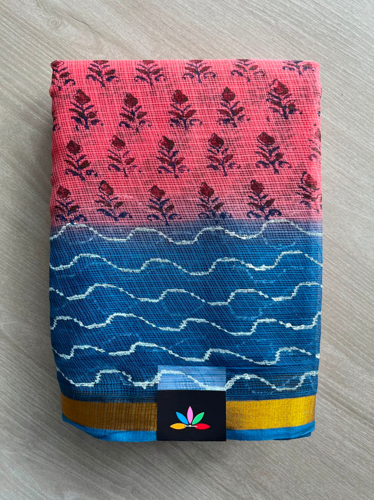 Block Printed Kota Saree - 34565