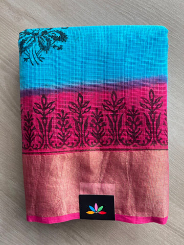 Block Printed Kota Saree - 34566