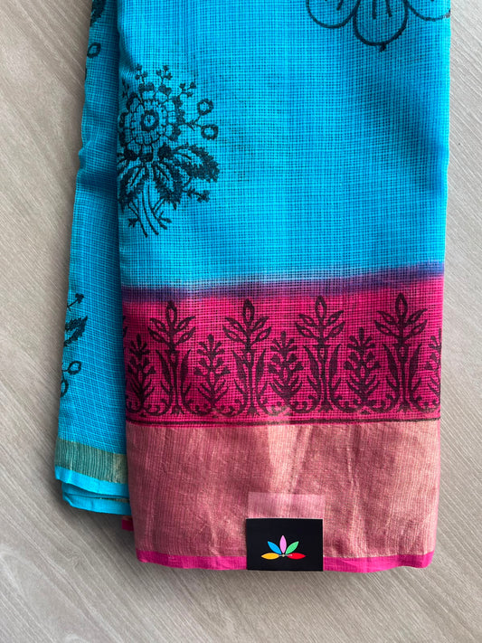 Block Printed Kota Saree - 34566
