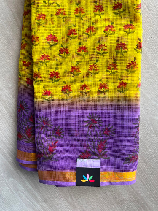 Block Printed Kota Saree - 34573
