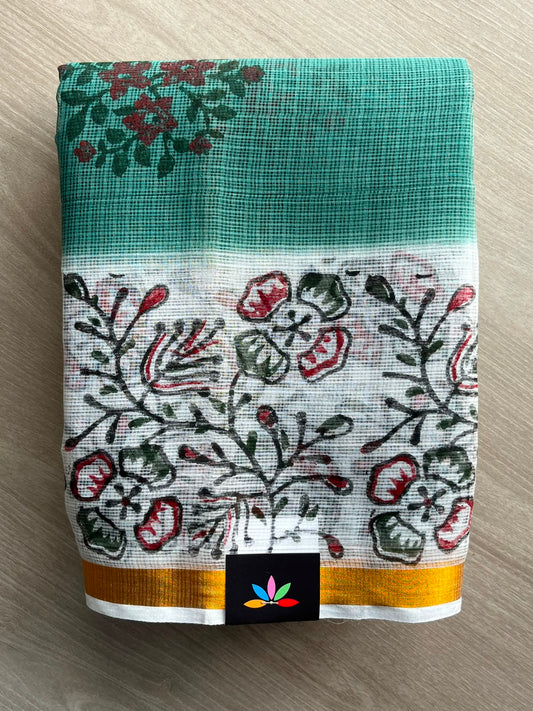 Block Printed Kota Saree - 34576