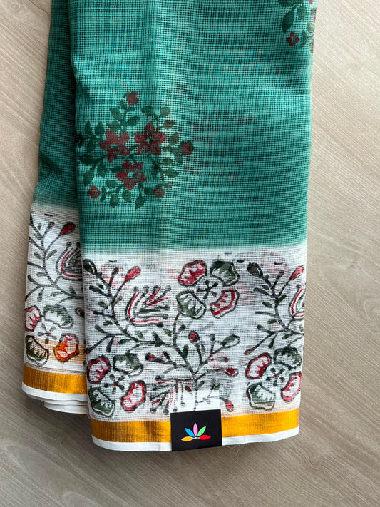 Block Printed Kota Saree - 34576