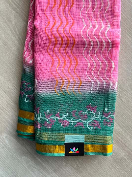 Block Printed Kota Saree - 34577