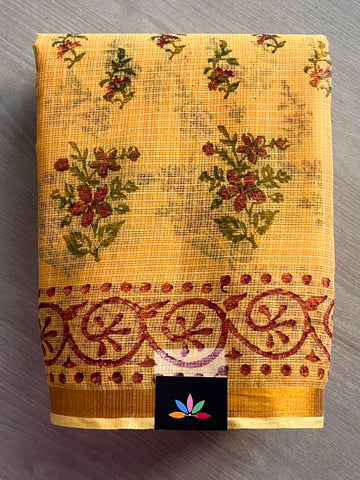 Block Printed Kota Saree - 34580