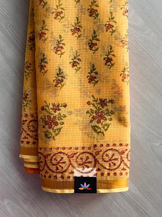 Block Printed Kota Saree - 34580