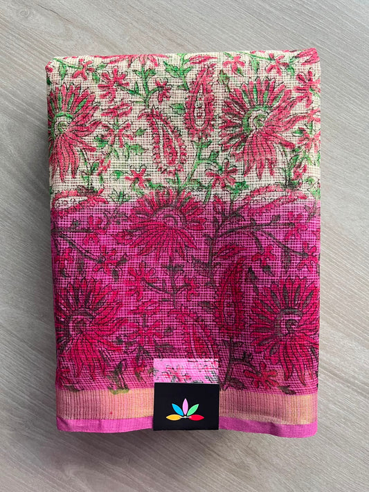 Block Printed Kota Saree - 34581