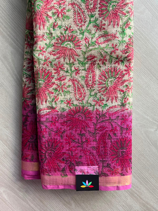 Block Printed Kota Saree - 34581