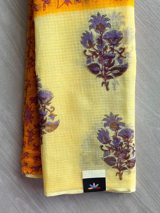 Block Printed Kota Saree - 34584
