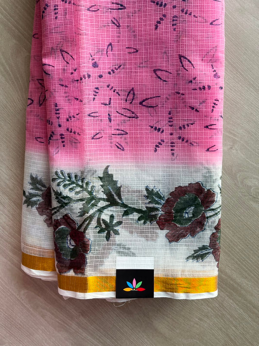 Block Printed Kota Saree - 34585