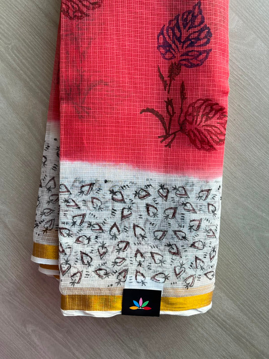 Block Printed Kota Saree - 34587