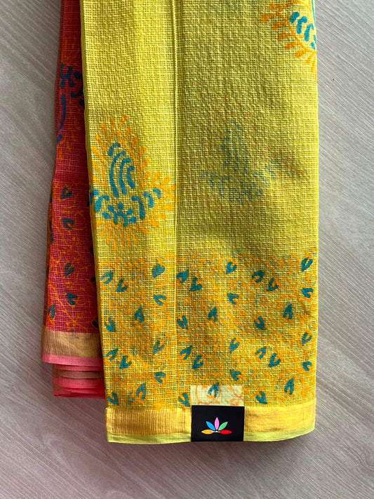 Block Printed Kota Saree - 34588