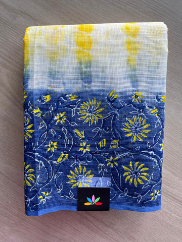 Block Printed Kota Saree - 34590
