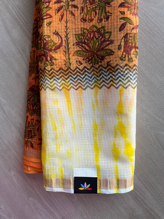 Block Printed Kota Saree - 34591